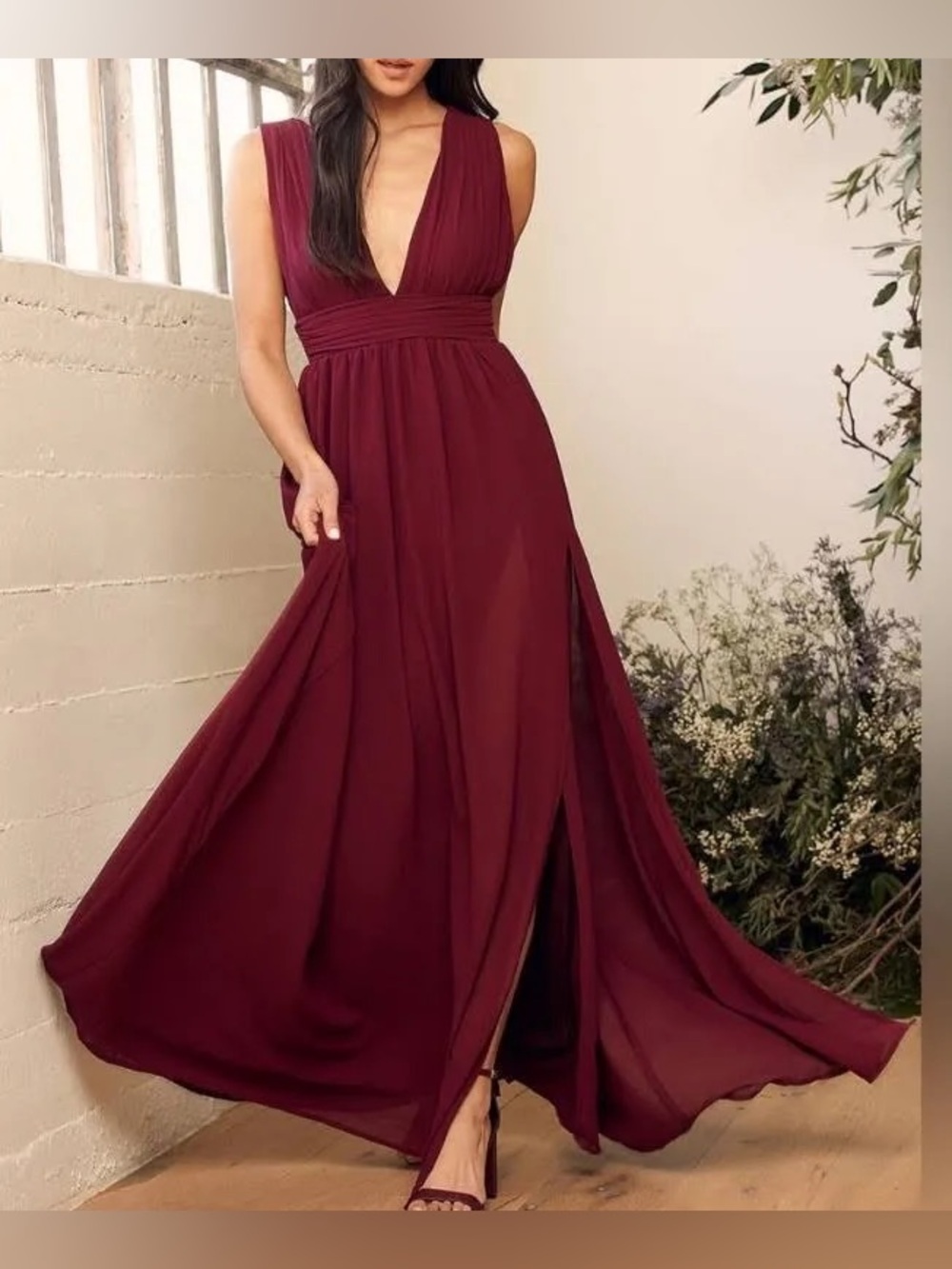 Lulus Burgundy Heavenly Hues Dress